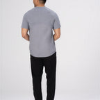 Thumbnail image #2 for Chef Works SHS01-LTG-XL Short-Sleeve Chef Crew Shirt, Light Gray Poly-Cotton, XL