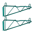 Thumbnail image #1 for ATSMFG MET MET-GSWB-18 Wire Shelf Wall Mounting Brackets, 18"D, Epoxy-Coated Green Case of 2 Pair
