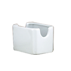 Thumbnail image #1 for Libbey Chef's Selection II SPH-716-W Porcelain Sugar Packet Holder, Ultra Bright White, 3-7/16"L x 2-3/8"W x 2-5/8"H