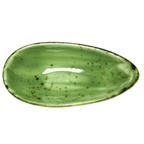 Thumbnail image #1 for Vertex China London Terra LTJ-ASD-S 1 oz. Oblong Hand-Painted China Sauce Dish Case of 4 Dozen