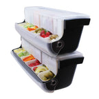 Thumbnail image #2 for TableCraft Products Cash & Carry BCD6000 First-In, First-Out Garnish Station, 9 Compartments, Black ABS Plastic