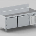 Thumbnail image #1 for EMI Industries SULP8833S Refrigerated Chef Base Equipment Stand, 88"W, 3 Drawers, Stainless Steel, Side-Mounted Refrigeration