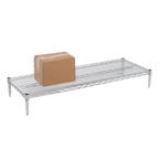 Thumbnail image #1 for Tarrison Products Ltd. TS-P2436C-KIT Wire Dunnage Rack, 36"W x 24"D x 6"H, 1 Shelf, Adjustable Levelers, Chrome