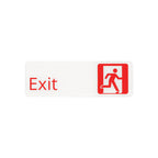 Thumbnail image #1 for CAC China SCE3-EX20 Exit Compliance Sign, English, 9 x 3 in, White Plastic, Self-Adhesive Case of 144