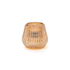 Thumbnail image #1 for Hollowick/Steelite 5130A Teardrop Glass Tealight Lamp, Amber, 3" Dia. x 2.5"H