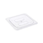 Thumbnail image #1 for CAC China PCSD-SC 1/6-Size Clear Polycarbonate Food Pan Cover, Flat with Spoon Notch Case of 72