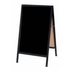 Thumbnail image #1 for AARCO Products BA-1B Sidewalk Chalkboard, 24"W x 42"H, Aluminum A-Frame, Black Composition Board