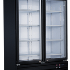 Thumbnail image #1 for Dukers Appliance Co., USA Ltd. DSM-41F Two-Section Glass Door Freezer Merchandiser, 47"W, Bottom-Mounted Self-Contained Refrigeration