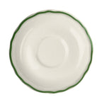 Thumbnail image #1 for Steelite International HL Ivory HL58063930 Round China Saucer, 5.625", Styleline Green, Scalloped Edge Case of 3 Dozen