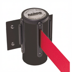 Thumbnail image #1 for AARCO Products Form-A-Line WM-7BKRD Wall-Mounted Retractable Belt Barrier, Black Casing, 7' Red Belt