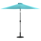 Thumbnail image #1 for Flash Furniture GM-402003-UB19B-TL-GG 9-Foot Round Patio Umbrella with Aluminum Pole, Concrete Base, Teal Polyester Cover