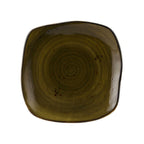 Thumbnail image #1 for Tuxton China Artisan Geode GGW-502 Porcelain Square Plate, 11 inch 1 Dozen