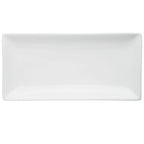 Thumbnail image #1 for Libbey Porcelana 840-901-157 Rectangular Porcelain Sushi Platter, 15 x 7-1/4 x 1-1/4 in, Rolled Edge, Bright White