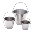 Thumbnail image #1 for Alegacy Foodservice Products SSP2 Medium Stainless Steel Pail with Handle, Mirror Finish, 3-1/4 x 3-1/4 Inch Case of 12