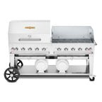 Thumbnail image #1 for Crown Verity Mobile Cooking CV-CCB-60RWP Mobile LP Gas Charbroiler, 8 Burners, Stainless Steel, 69-inch