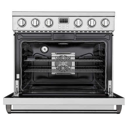 Product image #6 for KoolMore 36-Inch Professional Freestanding Electric Range with 6 Cu. Ft. Oven, 5 Elements, Digital Controls, Stainless Steel, 240V