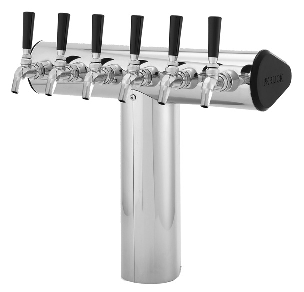Product image #5 for Perlick 6-Faucet Winged Tee Countertop Glycol-Cooled Draft Beer Tower