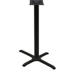 Thumbnail image #1 for Oak Street B2230-BAR Bar-Height Steel Table Base, 22" x 30" Base Spread, 3" Column, Black Finish