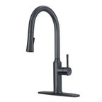 Thumbnail image #1 for Krowne 19-400B Home Faucet, Single-Hole, 2-Spray Pull-Down Wand, Matte Black Finish