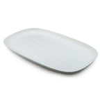 Thumbnail image #1 for JB Prince SIER RB507 M Oval Bagasse Catering Tray, 17.7" x 11.4", Freezer and Microwave Safe Case of 60