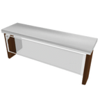 Thumbnail image #1 for Duke Manufacturing Thurmaduke TS540-32 Single-Sided Self-Service Sneeze Guard, Stainless Steel Frame, 31-3/4"W x 13"D x 18"H