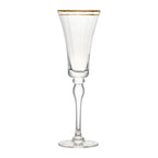Thumbnail image #1 for Ten Strawberry Street Kate KATEG-FLUTE Champagne Flute Glass, 8 oz, Stemmed with Gold Band Case of 24