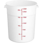 Thumbnail image #1 for Libertyware RFC22-W 22-Quart Round Food Storage Container, White, 14"W x 12.38"D x 15"H Case of 6