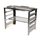 Thumbnail image #1 for JB Prince Gastronomy Plus Ltd G103 RR Kasai Konro Robata Rack, 2 Stainless Steel Shelves, 430 Grade Stainless Steel