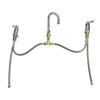 Thumbnail image #1 for Fisher 18990 Widespread Deck-Mount Lavatory Faucet with 12-Inch Swivel/Rigid Gooseneck Spout and Ceramic Valves