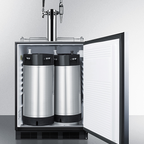 Thumbnail image #7 for Summit Commercial SBC58BLBIADACMTWIN ADA Combo Nitro/Cold Brew Coffee Dispenser, 5.5 Cu. Ft., Dual-Tap, Built-In/Freestanding