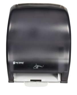 Product image #2 for San Jamar Hybrid Classic Touch-Free Roll Paper Towel Dispenser, Wall Mounted, Translucent Black Pearl