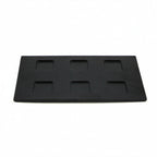 Thumbnail image #1 for G.E.T. Zen - EGS JW6TB-B Rectangular Ramekin Base Plate, 11 x 6-1/2 in, Six Wells, Black Melamine Case of 6