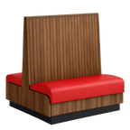 Thumbnail image #1 for ATSMFG ATS AT&S-AD-KR48-BB GR5/COM Double Restaurant Booth, 48"L x 48"H, Beadboard Back, Upholstered