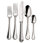 Thumbnail image #2 for 1880 Hospitality Rossini by Oneida® V314SDEF Silver-Plated Soup/Dessert Spoon, 7-1/2", Oval Bowl, Incised Handle Pack of 1 Dozen