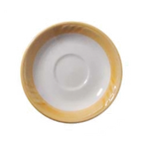 Thumbnail image #1 for Vertex China Sausalito SAU-2-Y China Saucer, 5-1/2" Round, Sculpted Lines, Pumpkin Case of 3 Dozen
