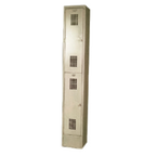 Thumbnail image #1 for Winholt Equipment WL-21 Double-Tier Mesh-Vented Locker, 1 Column, 2 Lockers, Floor-Mounted, 12"W x 12"D x 78"H
