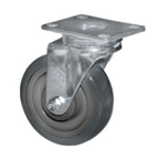 Thumbnail image #1 for Component Hardware CMP1-4RPB Medium-Duty Swivel Plate Caster, 4" Gray Polyurethane Wheel, No Brake, 250 lb Capacity