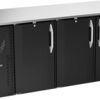 Thumbnail image #1 for Victory Refrigeration VBBN72HC-F-PT-B Pass-Thru Back Bar Refrigerator, 72"W, 3-Section, 6 Solid Doors, Stainless Steel Top, Black Exterior