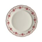 Thumbnail image #1 for Steelite International HL Ivory HL54863881 Round China Plate, 10-5/8 in, Carolyn Giselle Maroon, Scalloped Edge 1 Dozen