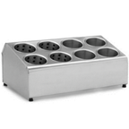 Thumbnail image #1 for Alegacy Foodservice Products TCD8 Stainless Steel 8-Compartment Flatware Caddy Organizer