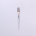 Thumbnail image #1 for Kadra Kitchenware Vikko Dine VF-SF10-VWSO Salad Fork, Two-Tone Ombre Brushed White & Silver, 18/10 Stainless Steel, 7" Case of 12
