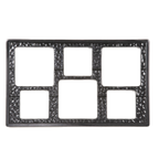 Thumbnail image #1 for G.E.T. Melamine Tile Systems ML-162-BK Full-Size Black Melamine Tile, 6 Cutouts for Square Crocks, Cold Application