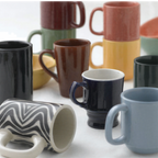 Thumbnail image #2 for Vertex China Vista SM-BK Black China Coffee Mug, 10 oz, Stackable, with Handle Case of 3 Dozen