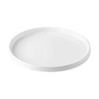 Thumbnail image #1 for CAC China Hudson XHDS-9-W Round Melamine Plate, 9-7/8" Diameter x 1-1/8" High, Straight Side, Matte White Case of 2 Dozen