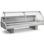 Thumbnail image #1 for GTI Designs Columbus CRE-90R Refrigerated Display Case, Remote Refrigeration, 90° External Angle, 80"W, White, Rear Sliding Doors