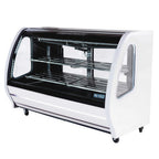 Thumbnail image #1 for Imbera USA (AeriTek) DDC80W PKD 115V R290 Refrigerated Deli Display Case, White, Self-Contained, Curved Glass, 120V