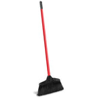 Thumbnail image #2 for Libman Commercial 499 Lobby Broom, Black, Flagged Recycled PET Fibers, Resin Block, Steel Handle Case of 6
