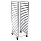 Thumbnail image #1 for Lockwood Manufacturing RA64-ER18E Mobile Pan Rack, Open Sides, 18-Pan Capacity, 18" x 26" Pans, 3" Centers, Aluminum
