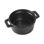 Thumbnail image #1 for G.E.T. Illogical - EGS JWB42-B Black Melamine Round Mini Pot, 4 oz, with Two Handles Case of 6