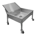 Thumbnail image #1 for Piper Products/Servolift Eastern 337-3477 Portable Undercounter Soak Sink, Stainless Steel, 24 x 24 x 8 in Bowl, Braked Casters